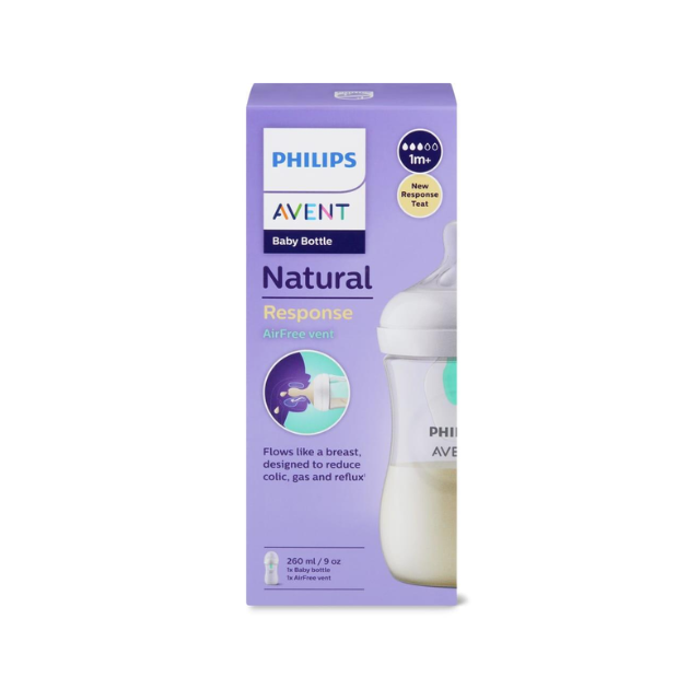 Biberón Nat 3.0 Con Válvula Air Free 260ml - Avent