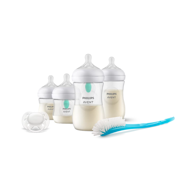 Set 4 Biber Nat 3 (2x4oz + 2x9oz) + Cepil +Chu - Avent