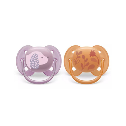 Chupón Utra Soft 6-18m Niña x2 Dog Lila-Naran - Avent