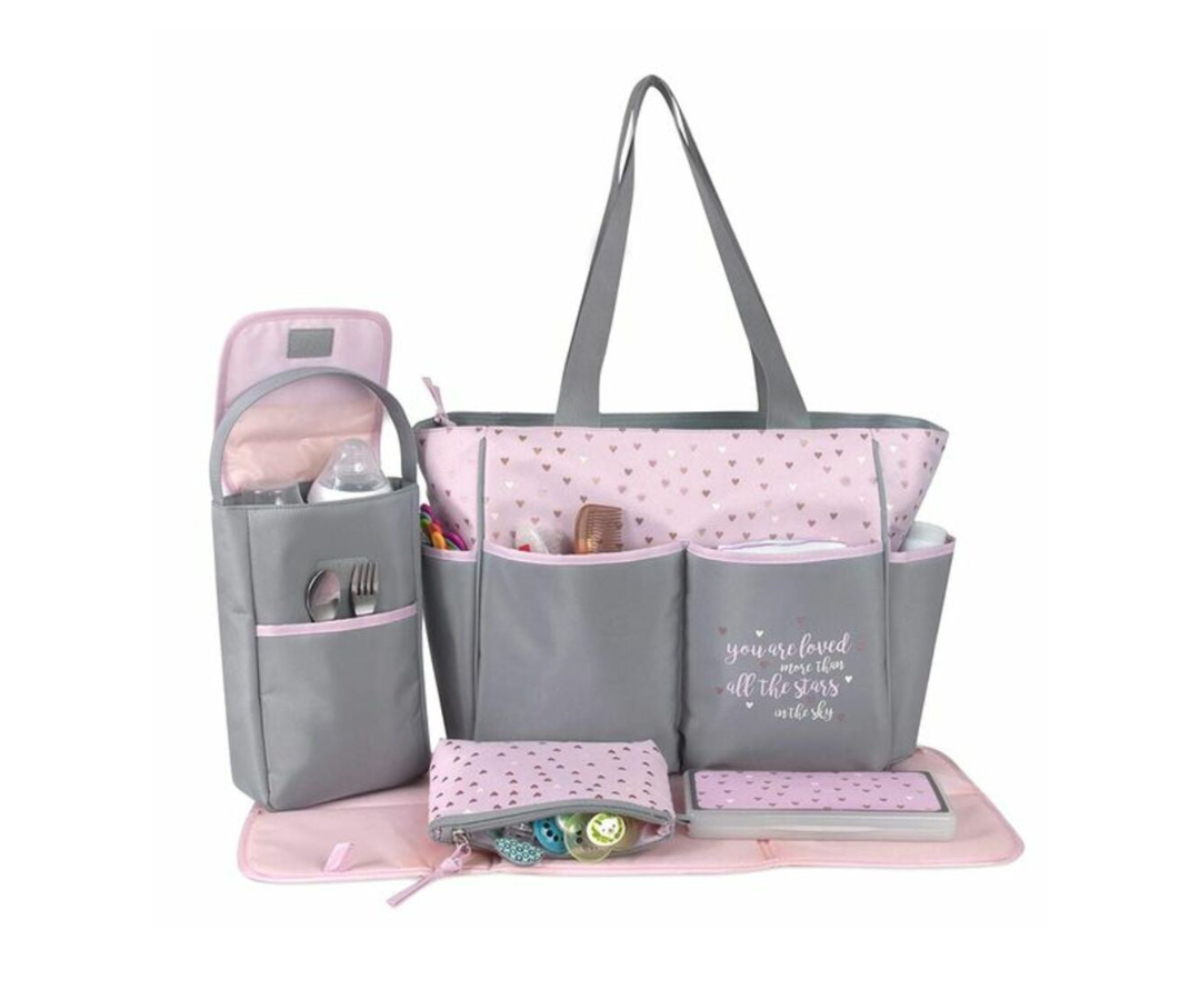 Pañalera Con Corazones Baby Essentials Ad Sutton