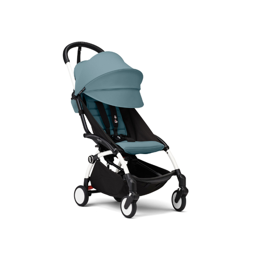Estructura de Coche Yoyo 3 Blanco + Cobertura Babyzen  6+ | Gris Piedra - Yoyo
