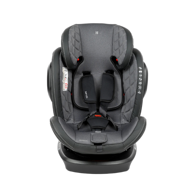 Asiento Stark Isofix 0-36K | Gris Obscuro - Kikkaboo