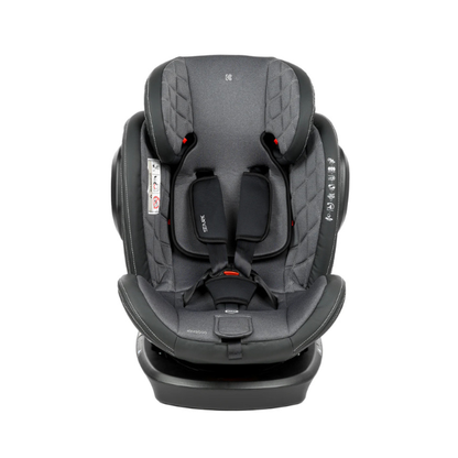 Asiento Stark Isofix 0-36K | Gris Obscuro - Kikkaboo
