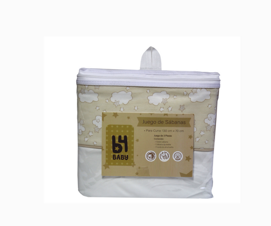 Sabanas Para Cuna Nubes | Beige B4 Baby