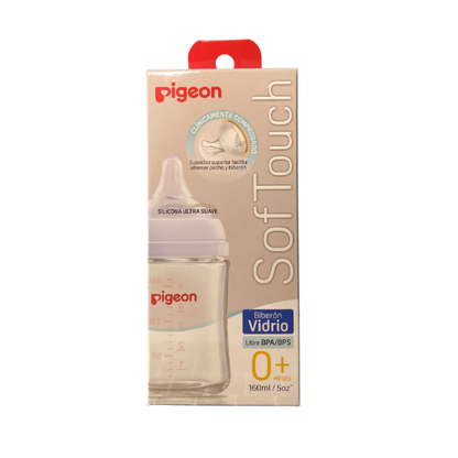 Biberon Sof Touch Plus Vidrio B/A 5 Oz - Pigeon