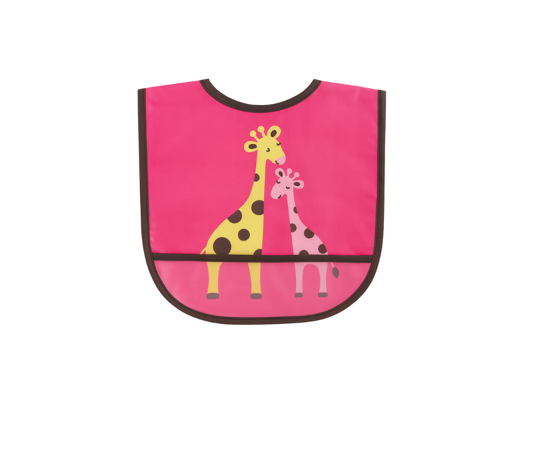 Baberos Pack X5 Con Bolsillo | Safari Rosa  Hudson Baby