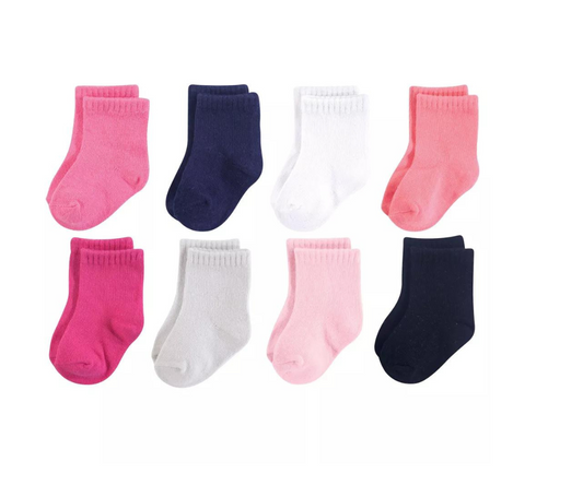 Medias Crew Pack 8 Rosa Hudson Baby