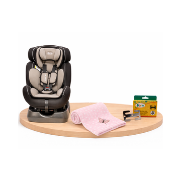 Combo Mariposa Rosada + H de Seguridad + Asiento de Auto Alpha | Black Gray - Born