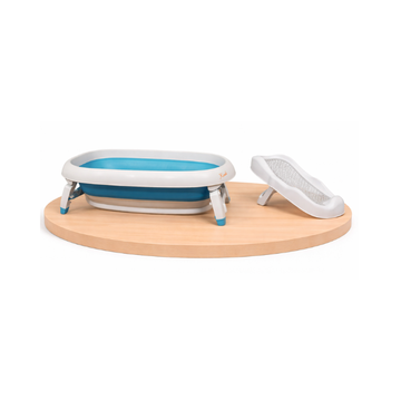 Combo Soporte para Bañera + Bañera Plegable | Azul - Karibu
