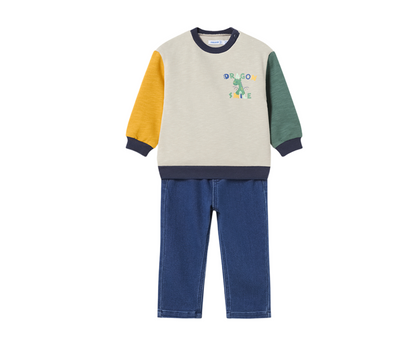 Conjunto Pantalón Denim Miel -Menta Mayoral