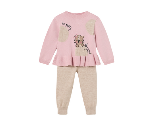 CONJ. TRICOT PANTALON LARGO ROSADO MAYORAL