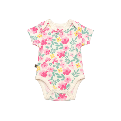 Conjunto 3 Enterizos Manga Corta | Flores - B4baby