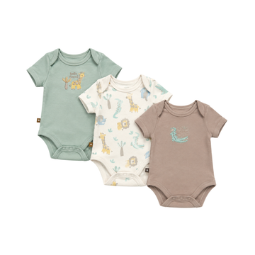 Conjunto 3 Enterizos Manga Corta | Selva - B4baby
