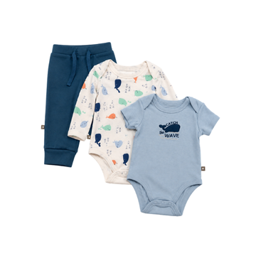 Conjunto Enterizo Mc, Enterizo Ml y Pantalón | Ballena - B4baby
