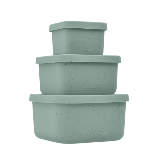 Cajas Silicon Platinum Para Guardar Comida 3Pcs | Menta - Kikkaboo