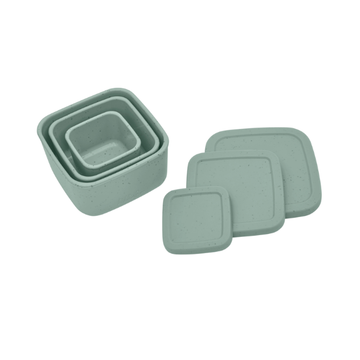 Cajas Silicon Platinum Para Guardar Comida 3Pcs | Menta - Kikkaboo