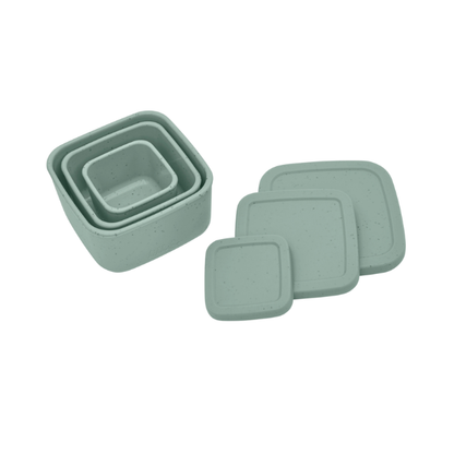 Cajas Silicon Platinum Para Guardar Comida 3Pcs | Menta - Kikkaboo