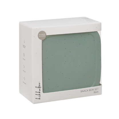 Cajas Silicon Platinum Para Guardar Comida 3Pcs | Menta - Kikkaboo