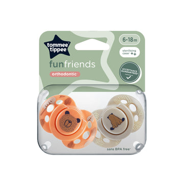Chupones Fun Friends 6-18M Oso X 2 Tommee Tippee