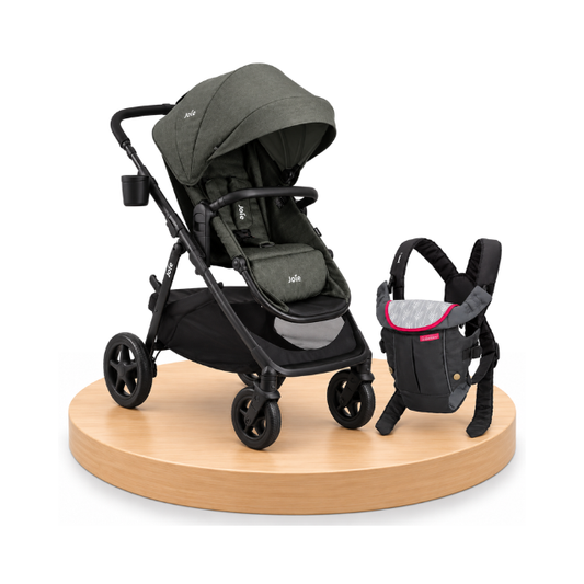 Combo: Coche Ginger 0-22kg + Canguro Swift Classic | Evergreen - Joie