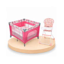 Combo: Silla de Comer Pink + Corral Cuna | Pink - Peke