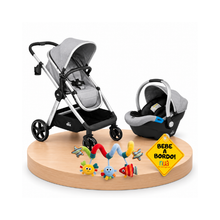 Combo: Coche DLX Munich + Bebé a Bordo + Entretener Espiral Actividad Marino | Grey - Born