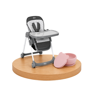 Combo Silla de Comer Orion + Plato Bowly | Rosado - Born
