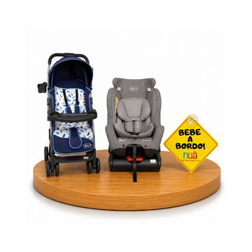 Combo Kazz Stroller Lynn Revesrible + Bebé a bordo + Asiento de Auto Space One | Kai - Born