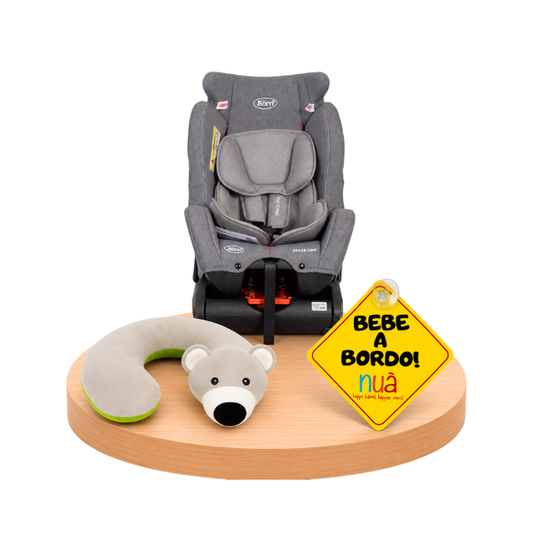 Combo: Asiento de Auto Space One + Soporte de Cuello Oso + Bebé a Bordo | Kai - Born