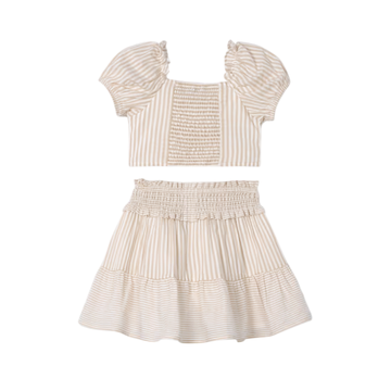 Conj. falda rayas Canela - Mayoral