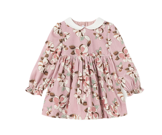 VESTIDO TERCIOPELO ESTAMPADO ROSADO MAYORAL