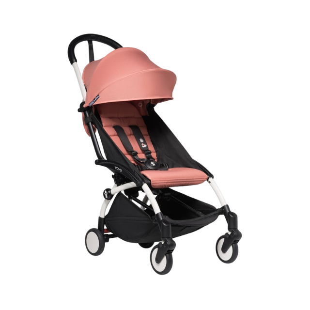 Estructura de Coche Yoyo 2 Blanco + Cobertura Babyzen 6+ | Rosa Ginger - Yoyo