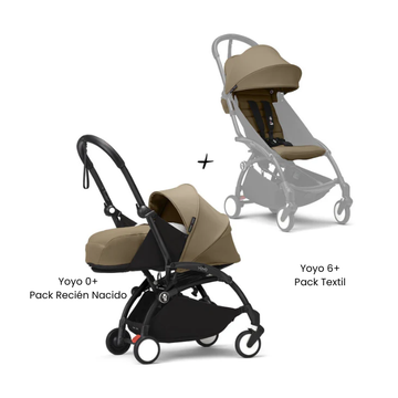 Estructura de Coche Yoyo 2 Negro + Cobertura Babyzen 6+ | Toffee - Yoyo