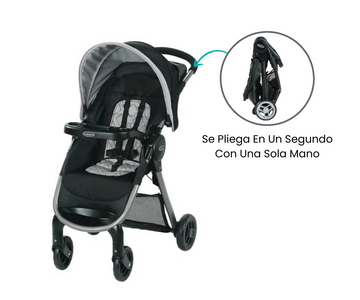 COCHE FAST ACTION SE ASHER NEGRO GRACO