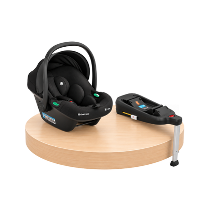 Combo: Portabebé I-Prime 0-13kg + Base Isofix | Negro - Kikkaboo