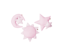 Cojines  3 PZ. Estrella - Sol Y Luna | Rosado B4 Baby
