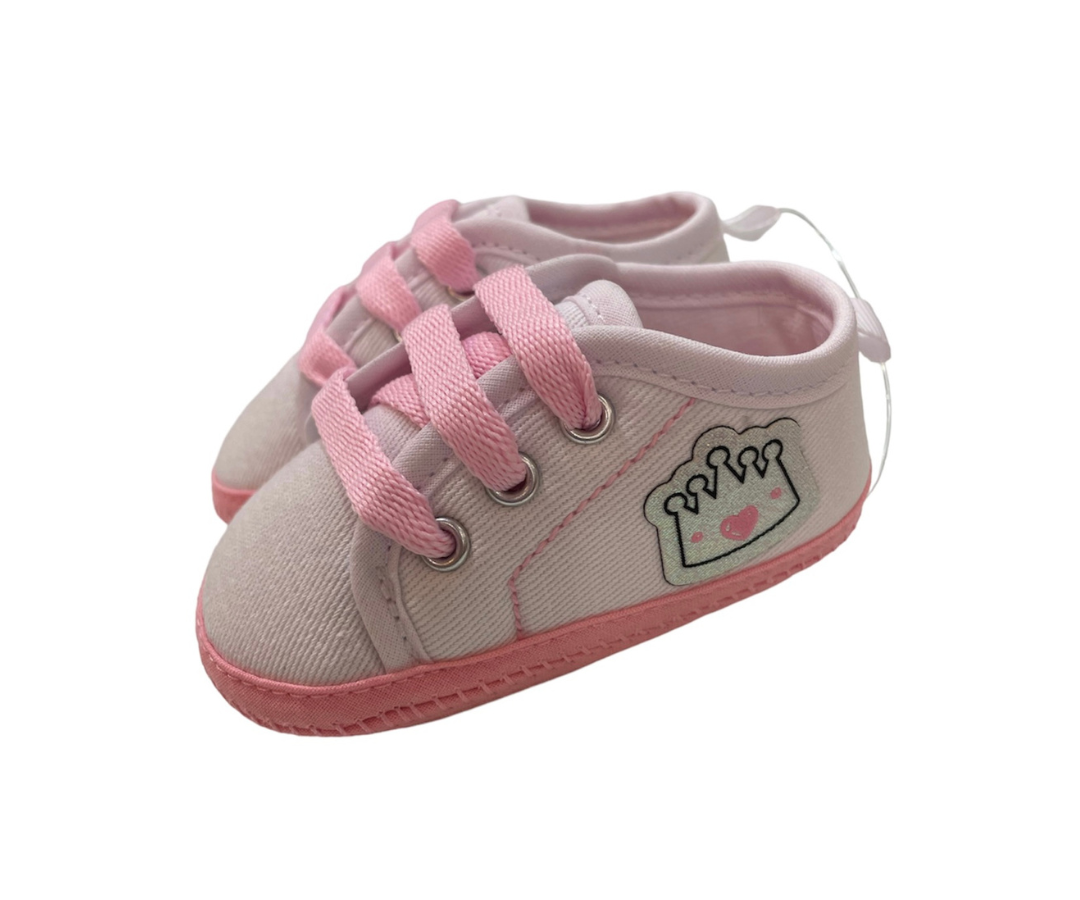 Zapatilla Beba Corona Blanco Peke B4 Baby