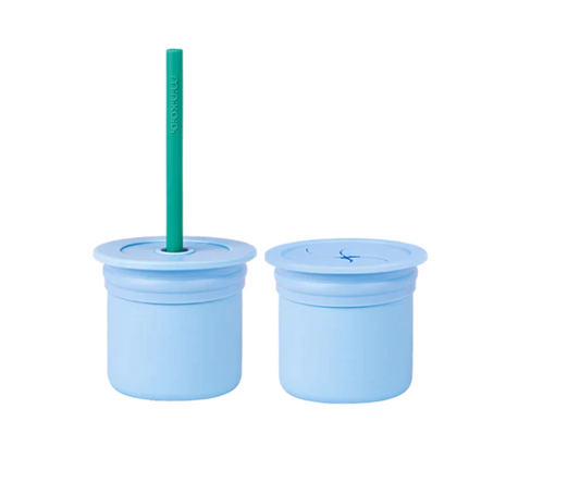 VASITO CON SORBETE + RESCIPINTO PARA SNACKS CON TAPA  MINIKOIOI