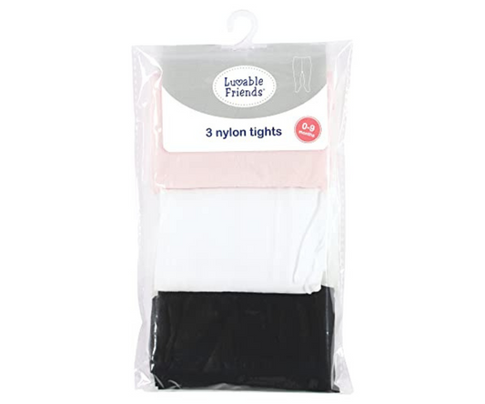 3PK MEDIAS BLANCA, ROSADA, NEGRA LUVABLE FRIENDS
