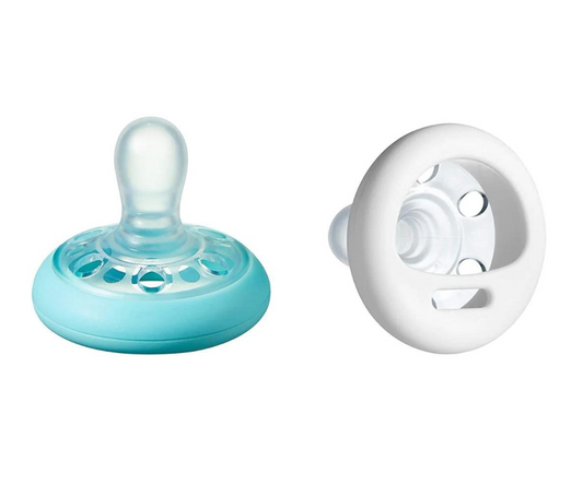 CHUPONES BREAST-LIKE 0-6M x2 TURQUESA/BLANCO TOMMEE TIPPEE