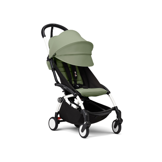 Estructura de Coche Yoyo 3 Blanco + Cobertura Babyzen  6+ | Olivo - Yoyo