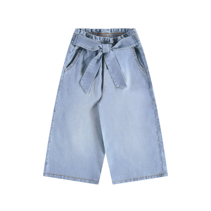 Pantalón Niñas Azul Plateado - Up Baby