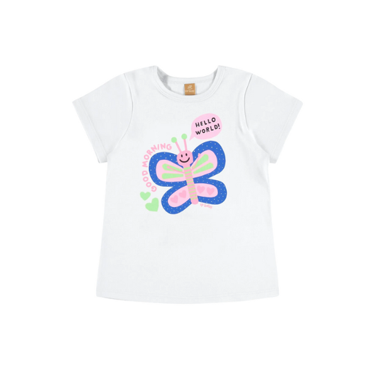 Pijama: Blusa + Shorts Niñas Blanco - Up Baby