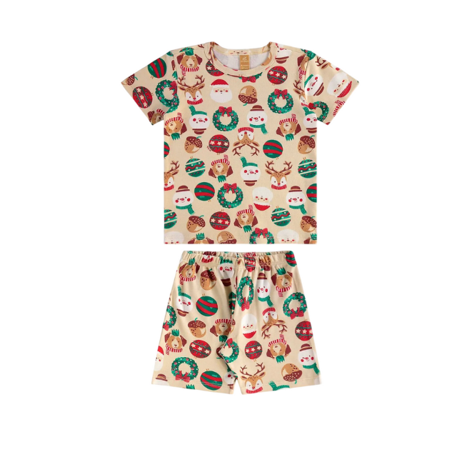 Pijama: Camiseta + Shorts Niños Abstracto - Up Baby