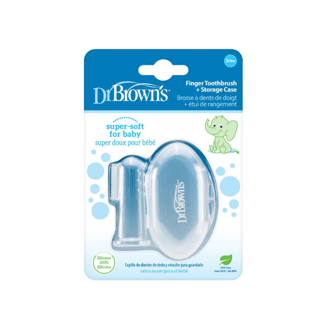 Cepillo De Dientes De Silicona Con Estuche | Transparente - Dr. Browns