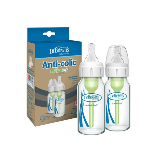 Set x2 Biberones Options Vidrio B/S | 4Oz. - Dr. Bronws