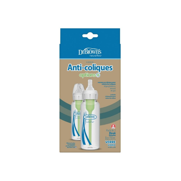 Set x2 Biberones Options Vidrio B/S | 8Oz. - Dr. Bronws