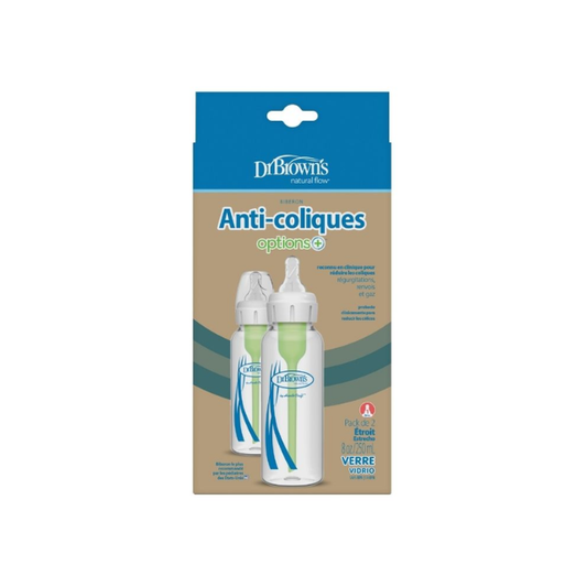 Set x2 Biberones Options Vidrio B/S | 8Oz. - Dr. Bronws
