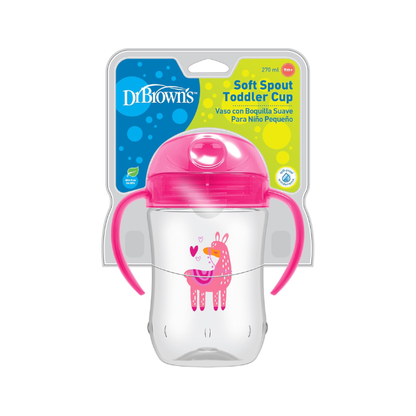 Vaso Con Asas B/ Suave Antiderrame | Rosa - Dr. Browns