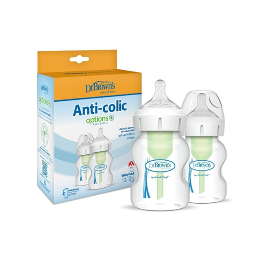 Set x2 Biberones de B/A Polipropileno 5 Oz | Transparente - Dr. Browns